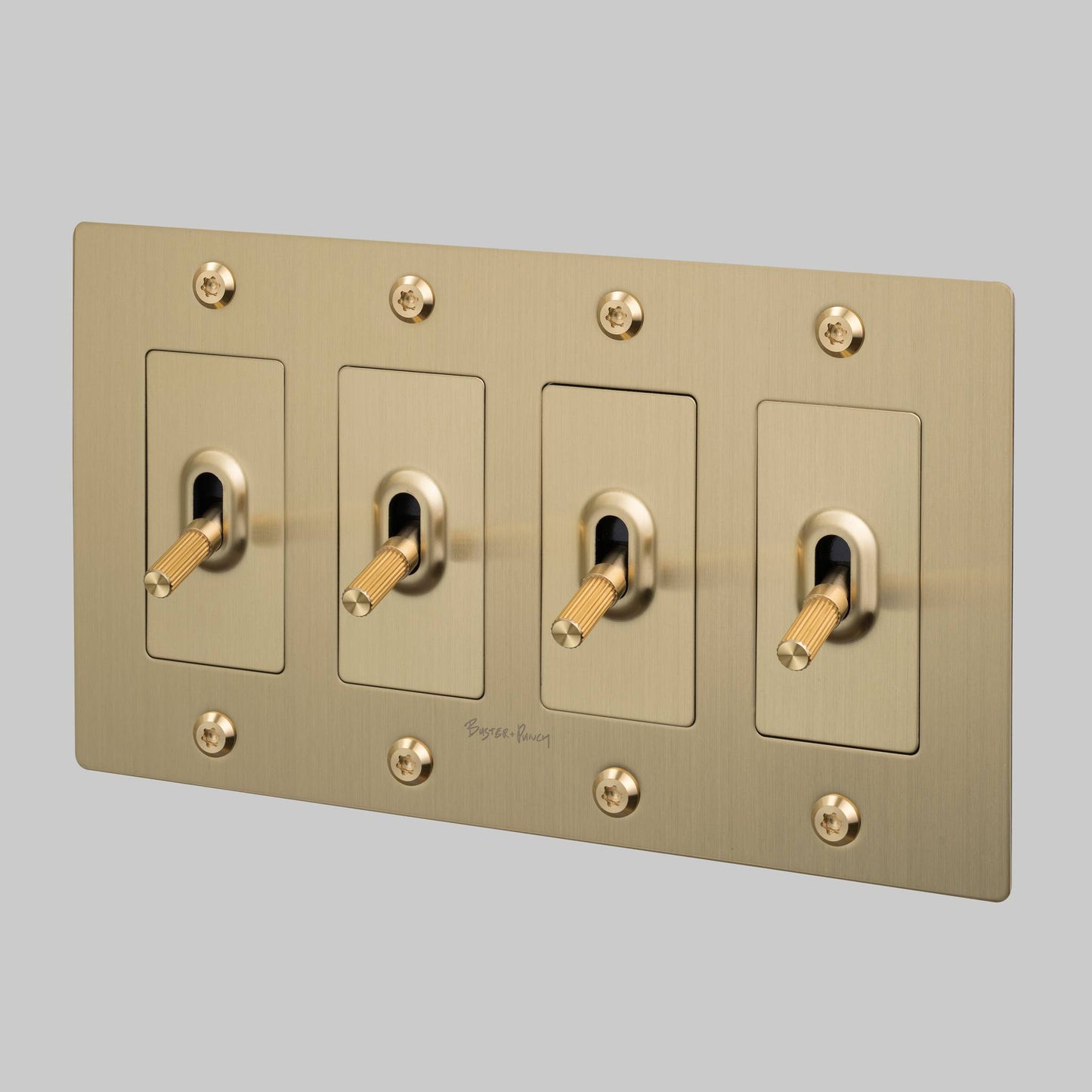 4G Toggle Linear With Logo - Brass