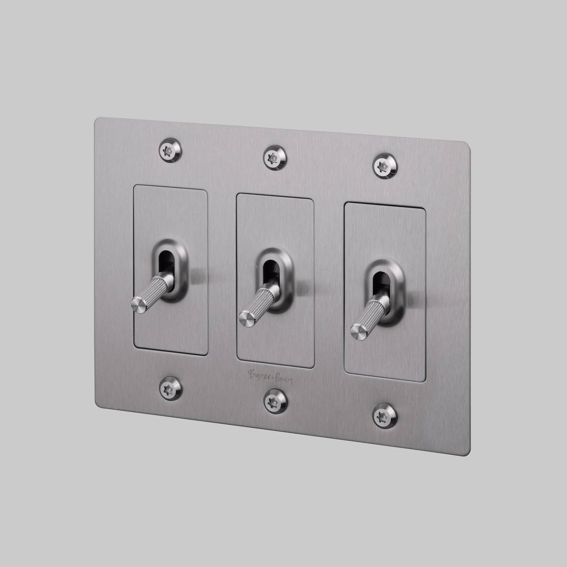 3G Toggle Linear With Logo - Steel