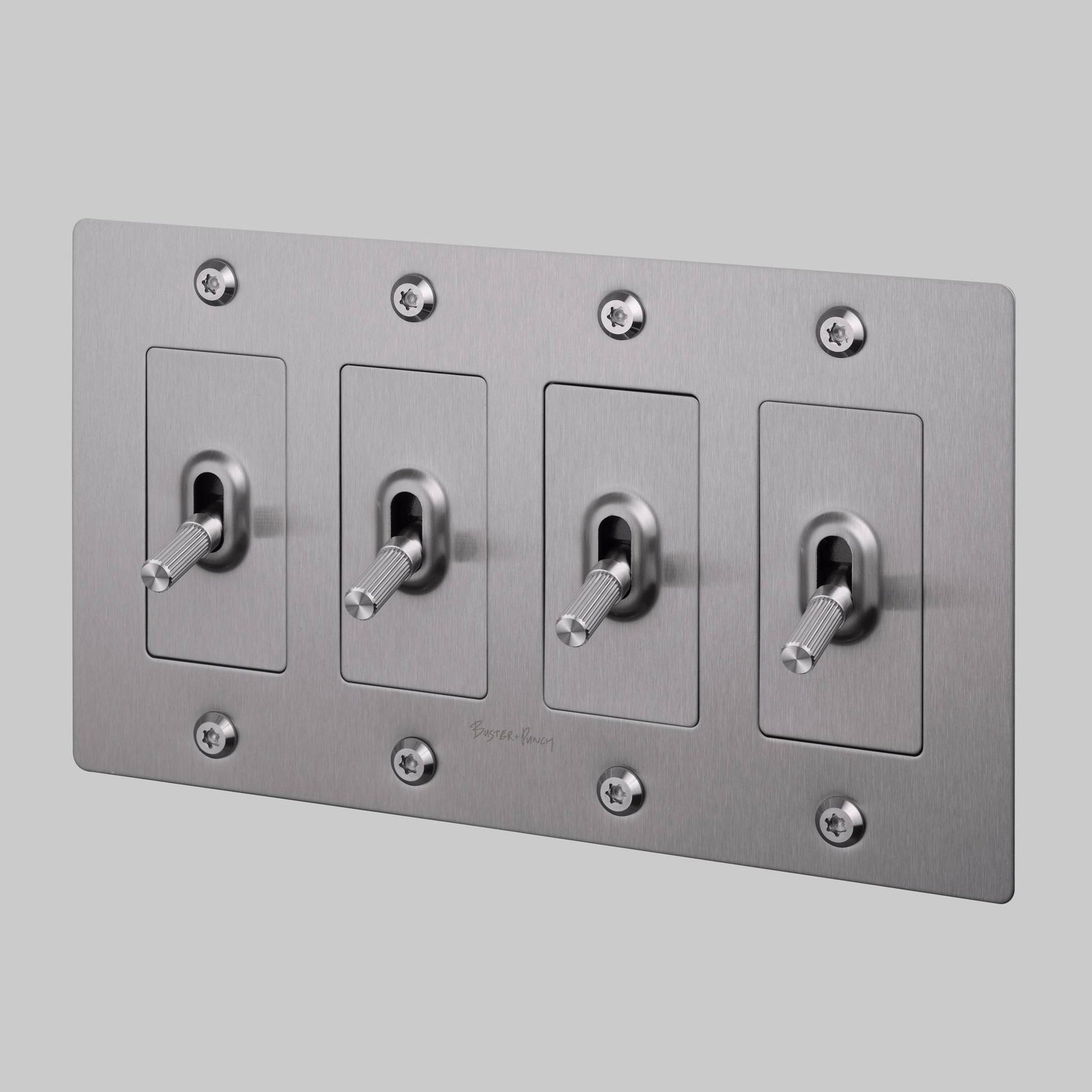 4G Toggle Linear With Logo - Steel