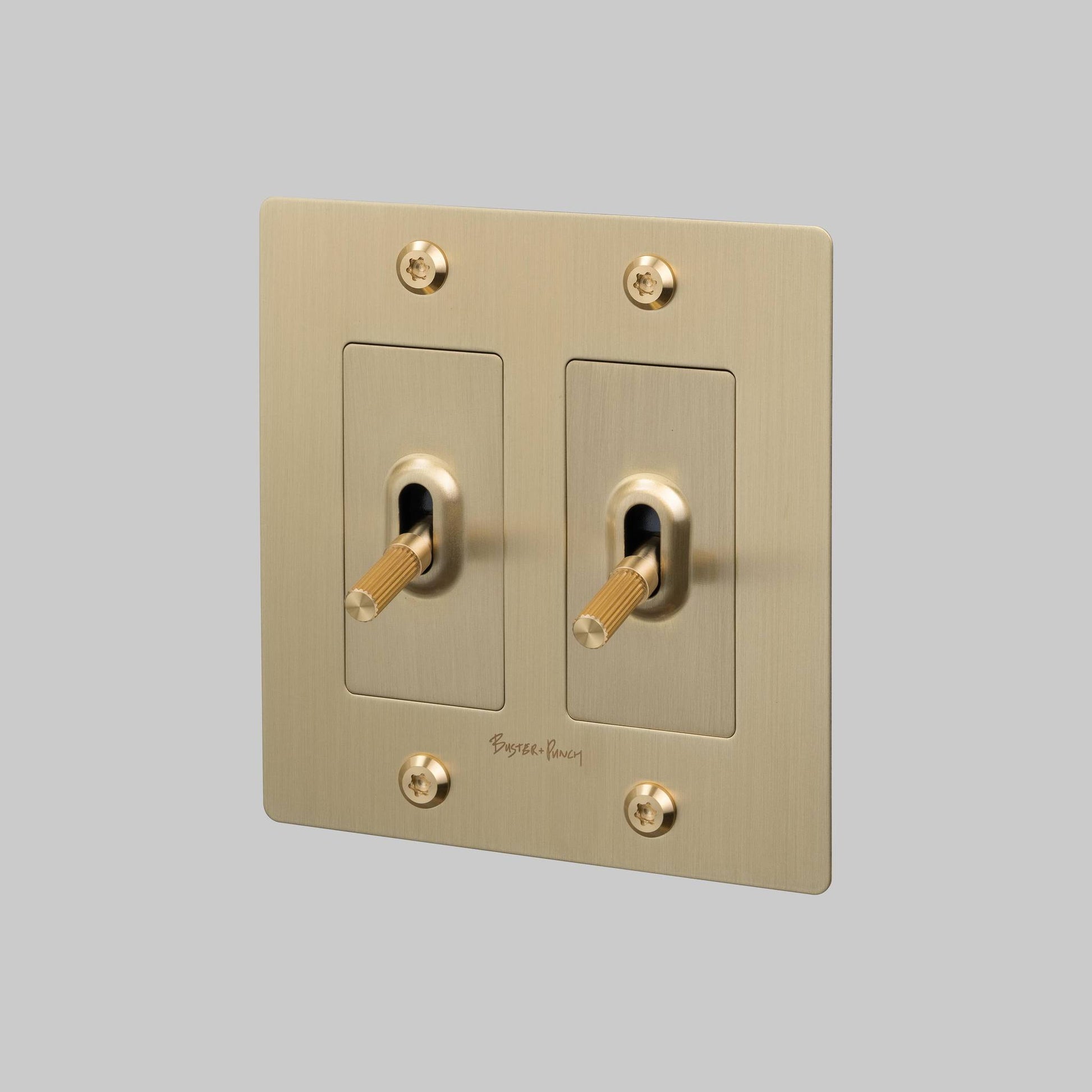 2G Toggle Linear With Logo - Brass