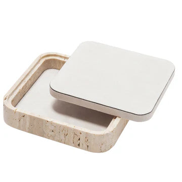GIOBAGNARA | GIZA LEATHER & MARBLE SQUARE BOX #11 | $855.00