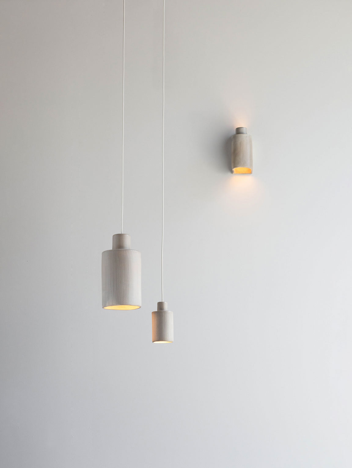 CAN GREY WHITE Wall Sconce by David Pompa