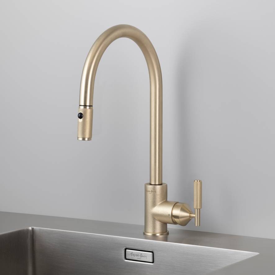 Kitchen Faucet Pull-Out Dual Spray Cross - Brass