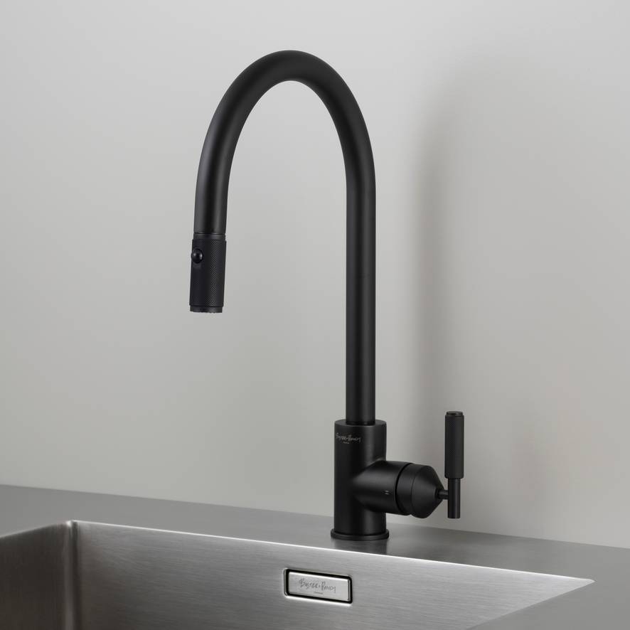Kitchen Faucet Pull-Out Dual Spray Linear - Welder's Black