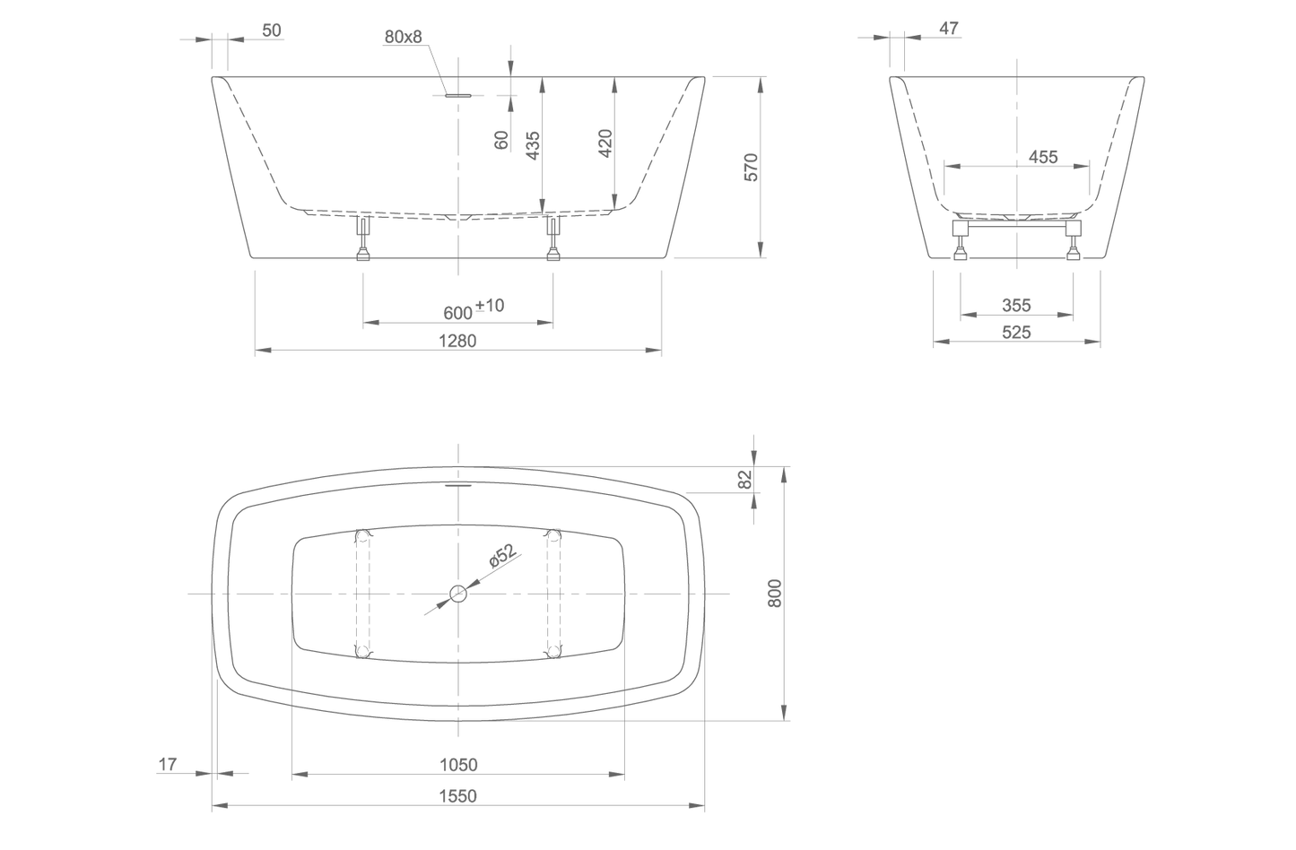 CUBE XS ACRYLIC BATH TUB | PIETRA CASA BRAND | $9,392.03