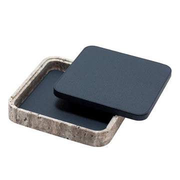 GIOBAGNARA | GIZA LEATHER & MARBLE SQUARE BOX #6 | $855.00