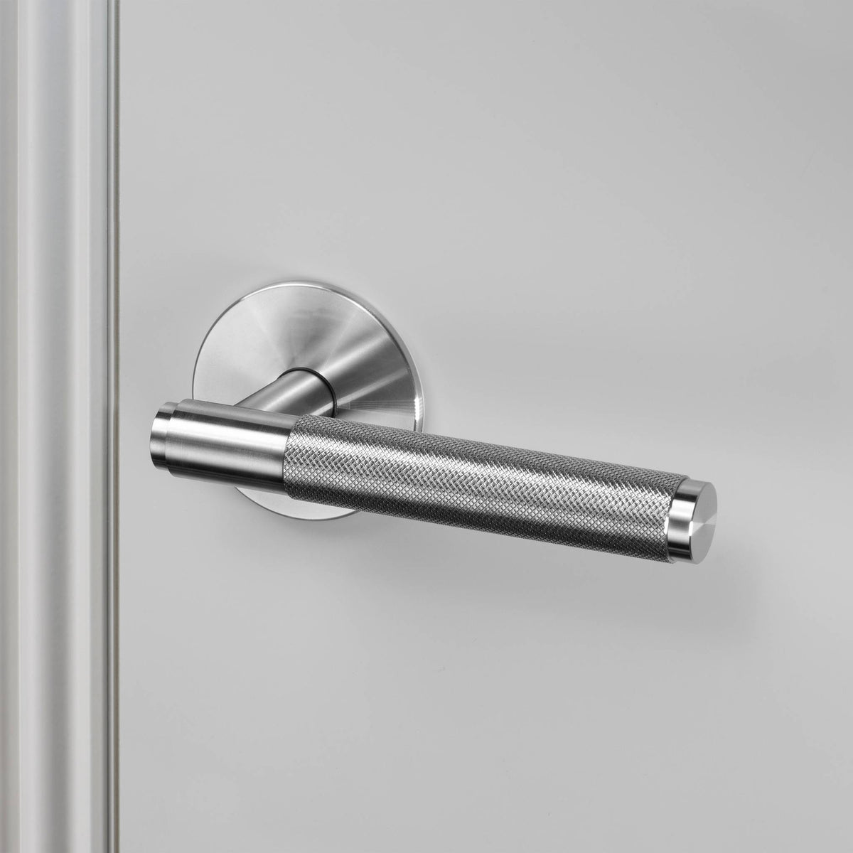 Fixed Door Handle Rose Cross - Steel