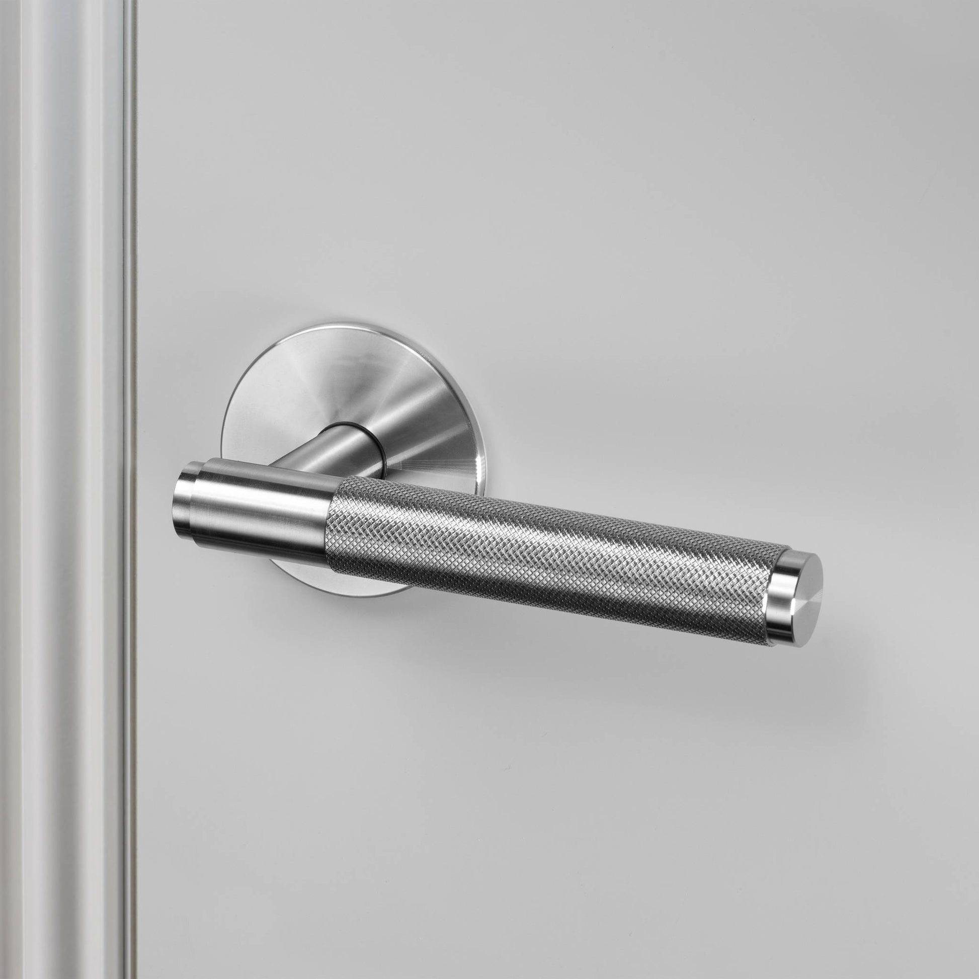 Fixed Door Handle Rose Cross - Steel
