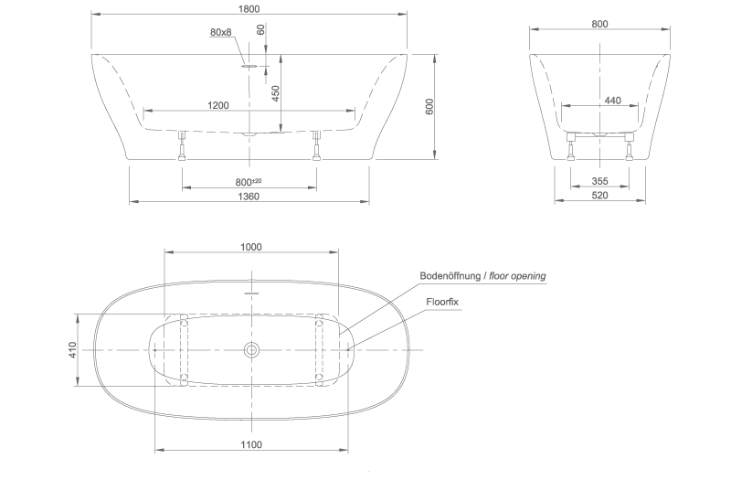 DREAM ACRYLIC BATH TUB | PIETRA CASA BRAND | $8,852.25