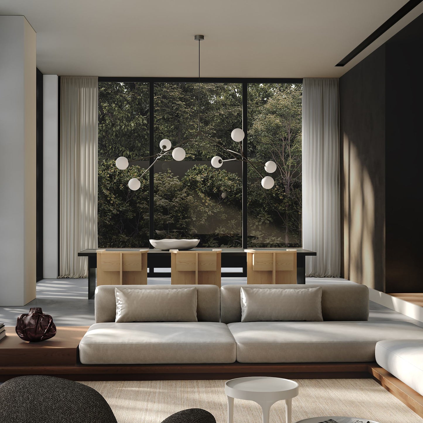 Drop Chandelier Bulp, Grande - Grey