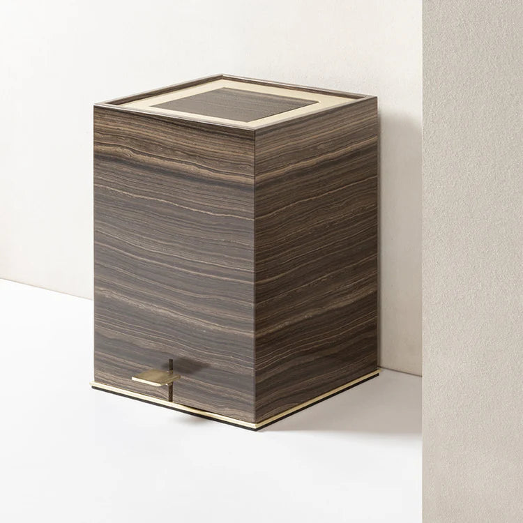 GIOBAGNARA | POSITANO MARBLE PEDAL BIN SQUARE | $2,665.00