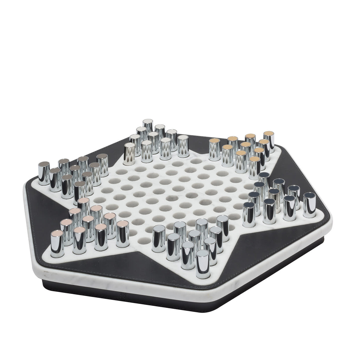 Giobagnara Delos White Marble Chinese Checkers