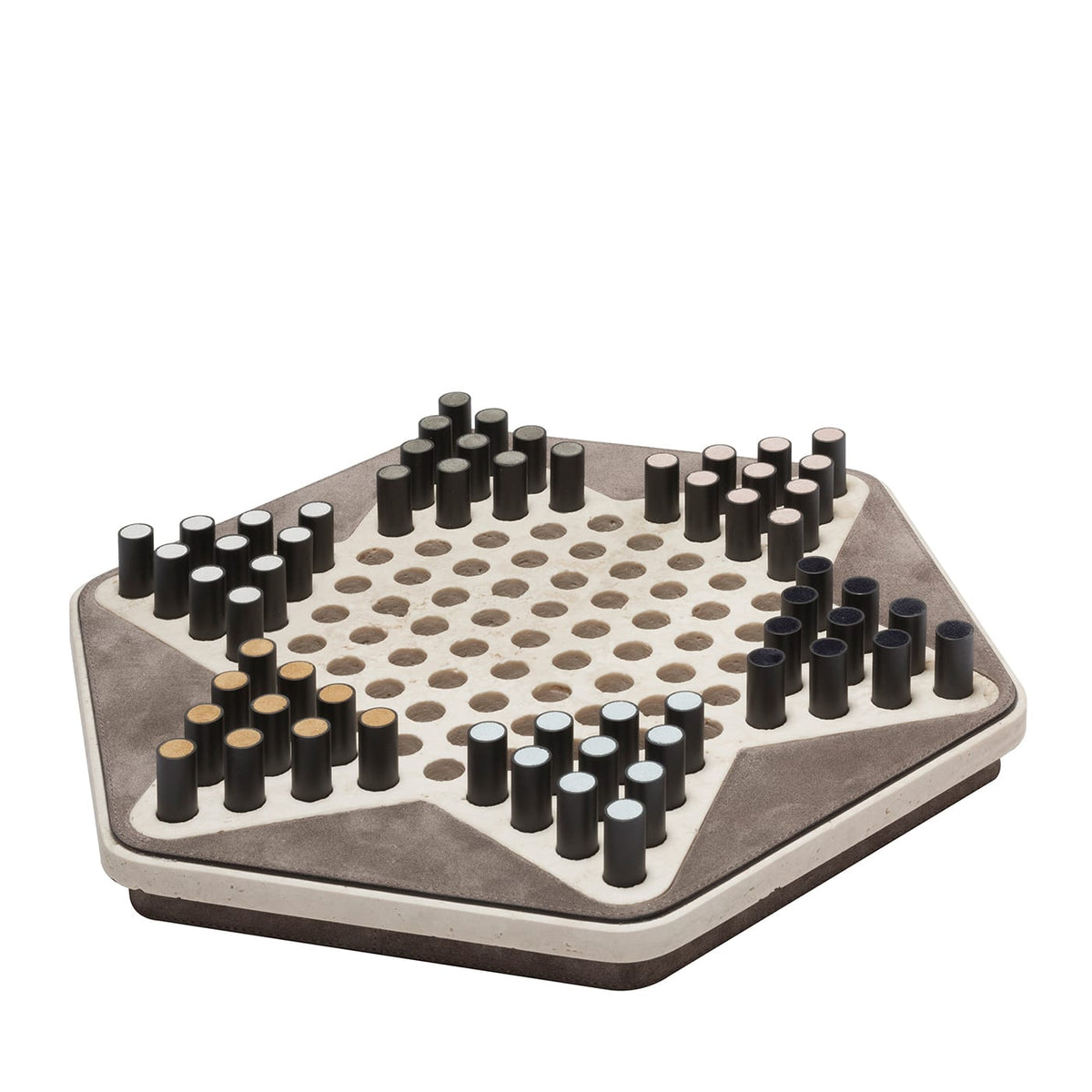 Giobagnara Delos Travertino Marble Chinese Checkers