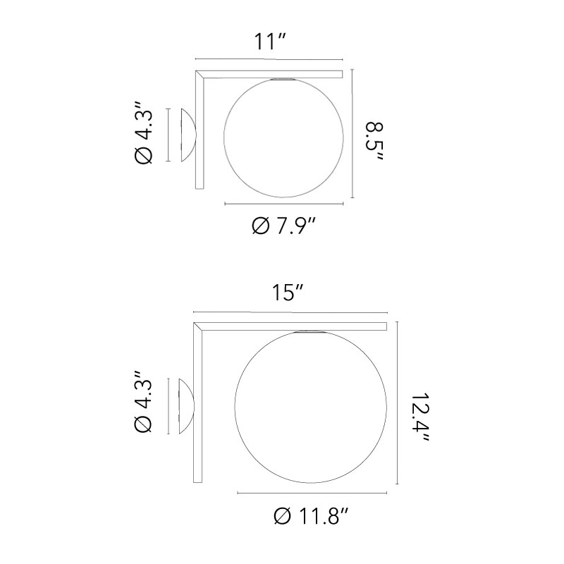 FLOS | IC WALL / CEILING LIGHT | $874.00 - $1,522.00