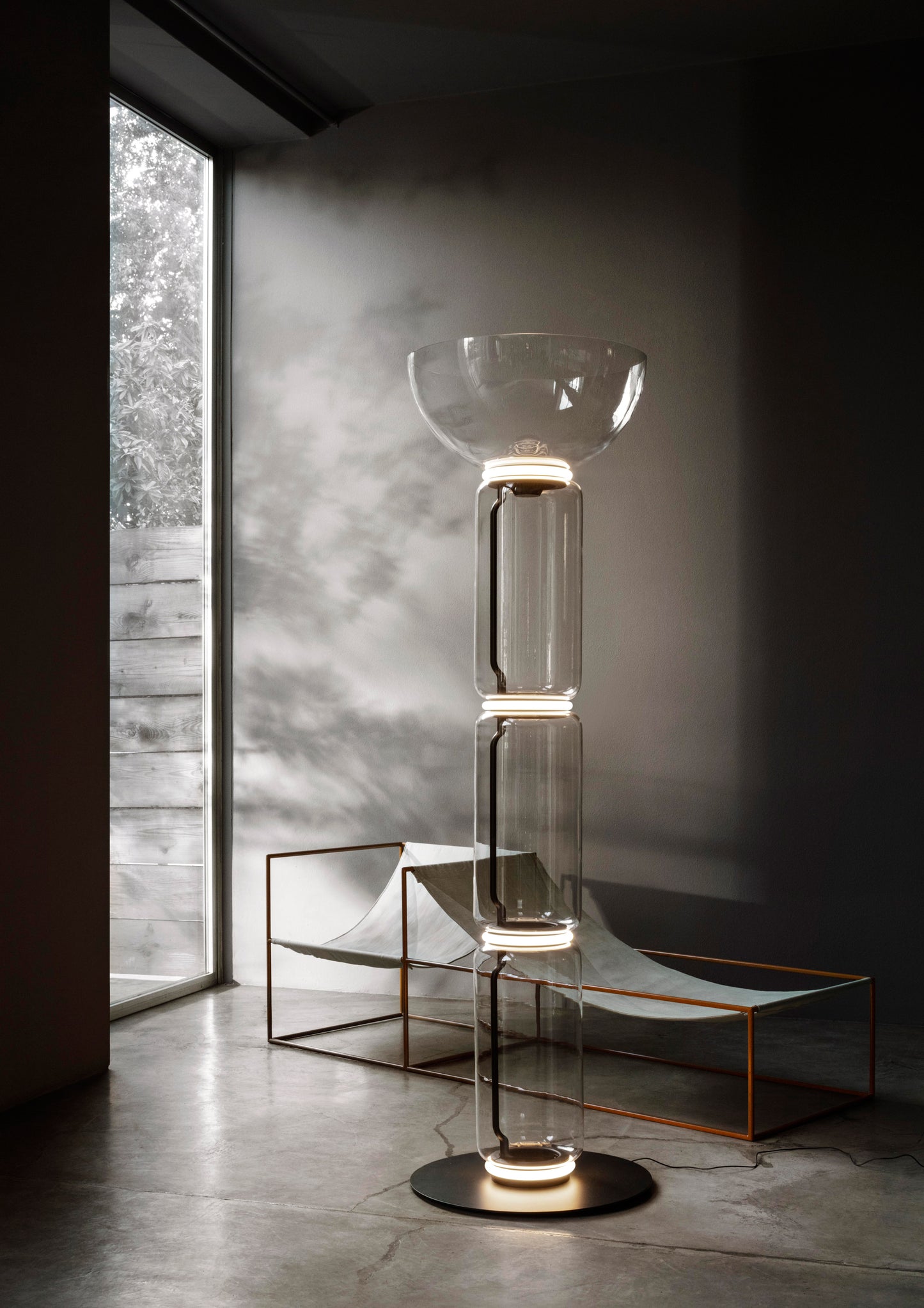 FLOS | NOCTAMBLUE HIGH CYLENDER  WIDE BASE FLOOR LAMP LIGHT | $8,171.00 - $8,317.00