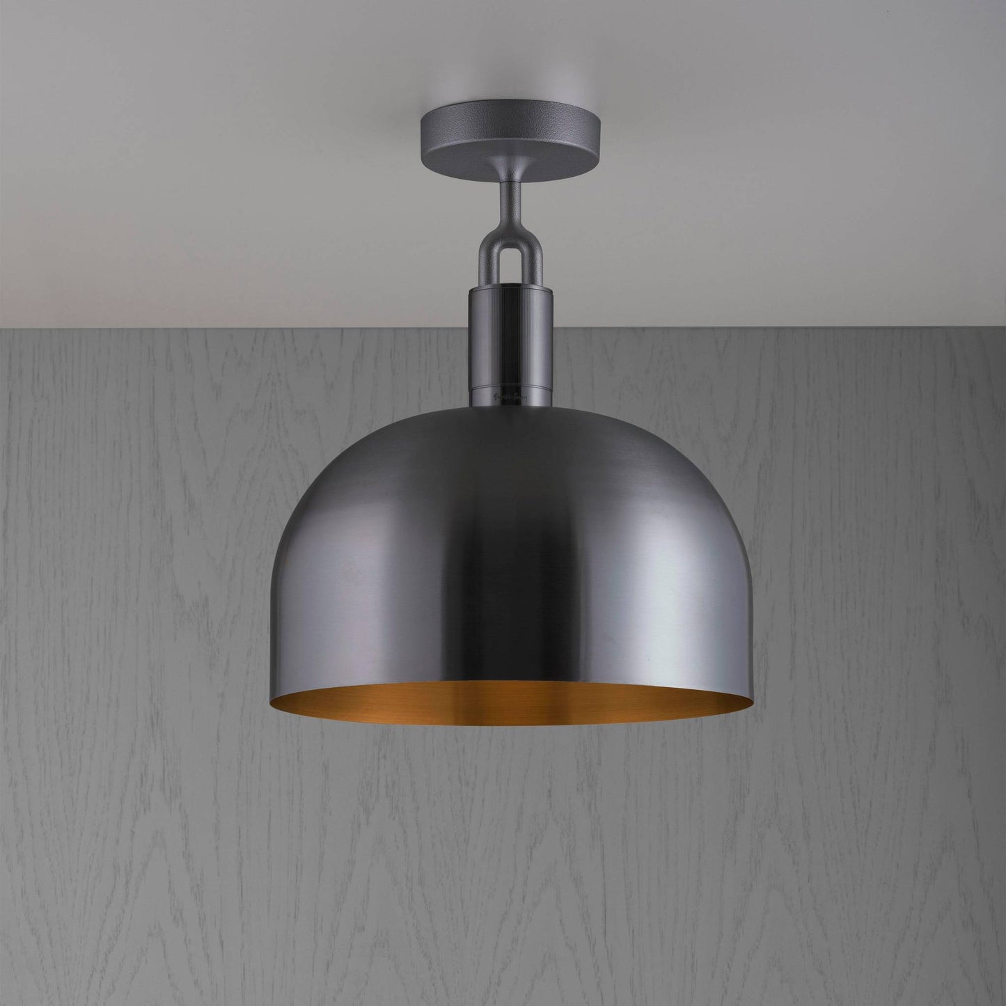 FORKED CEILING SHADE LARGE - GUN METAL