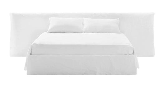 Ghost 81 King Knock Down Bed in White Linen Upholstery - $6,320.00