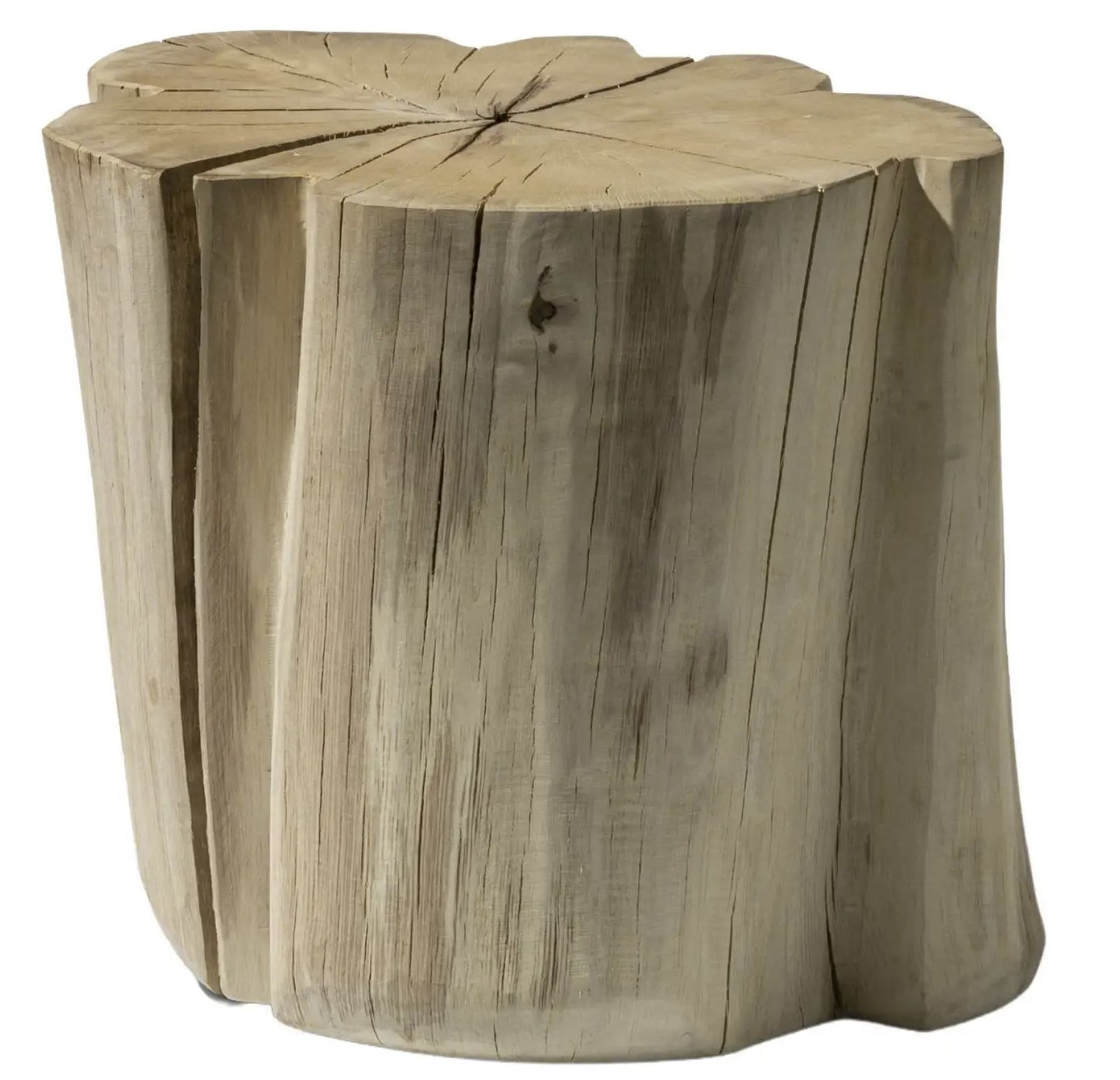 Large Brick Side Table in Natural Barked Hornbeam Trunk - $1,030.00