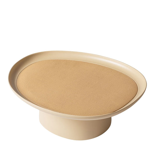 GIOBAGNARA | MARIS LARGE ROUND BEIGE RAISED TRAY BY KELLY WEARSTLER | $1,500.00