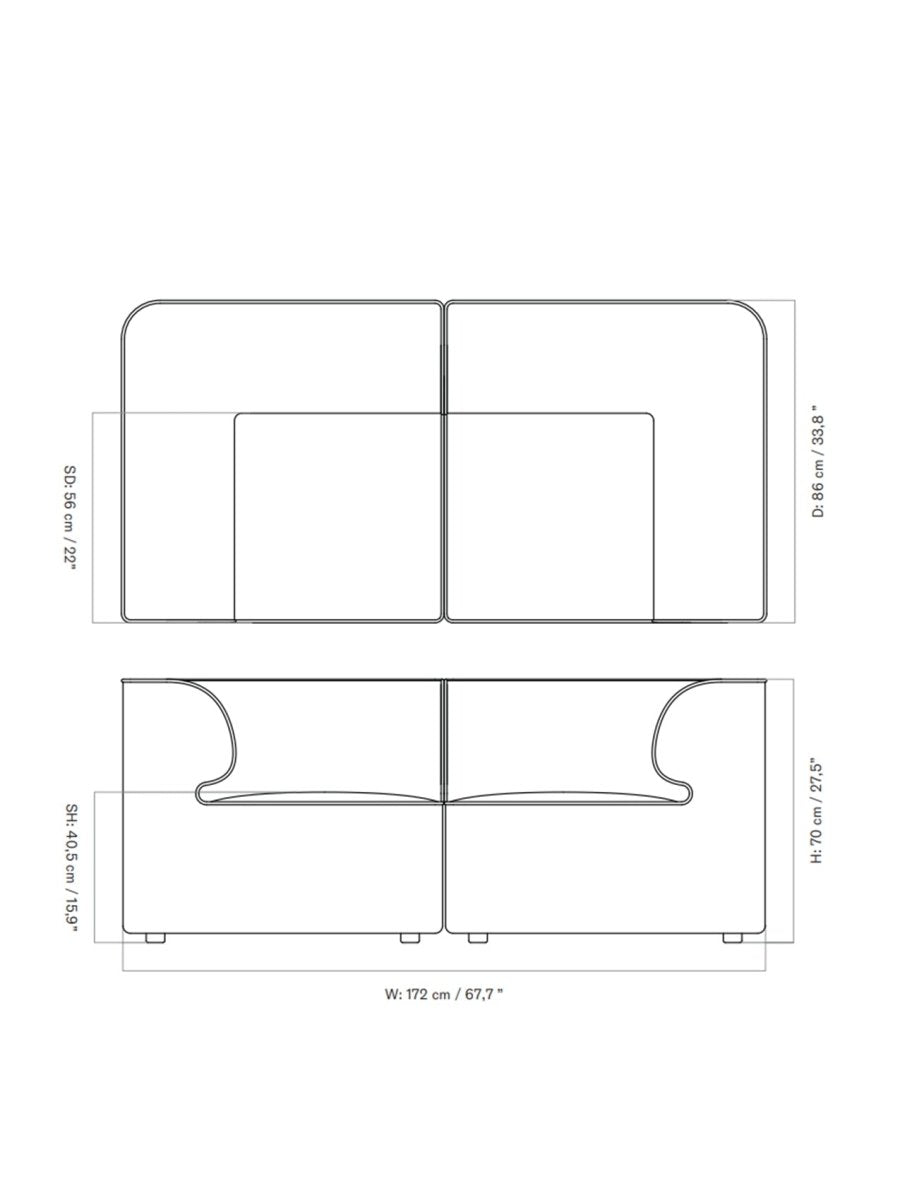 EAVE MODULAR SOFA 2-SEATER CONFIGURATION 1 I $4,650.00 - $5,730.00