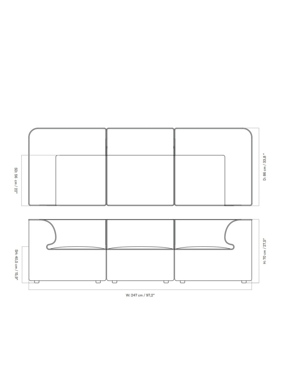 EAVE MODULAR SOFA 3-SEATER CONFIGURATION 2 I $6,425.00 - $7,935.00
