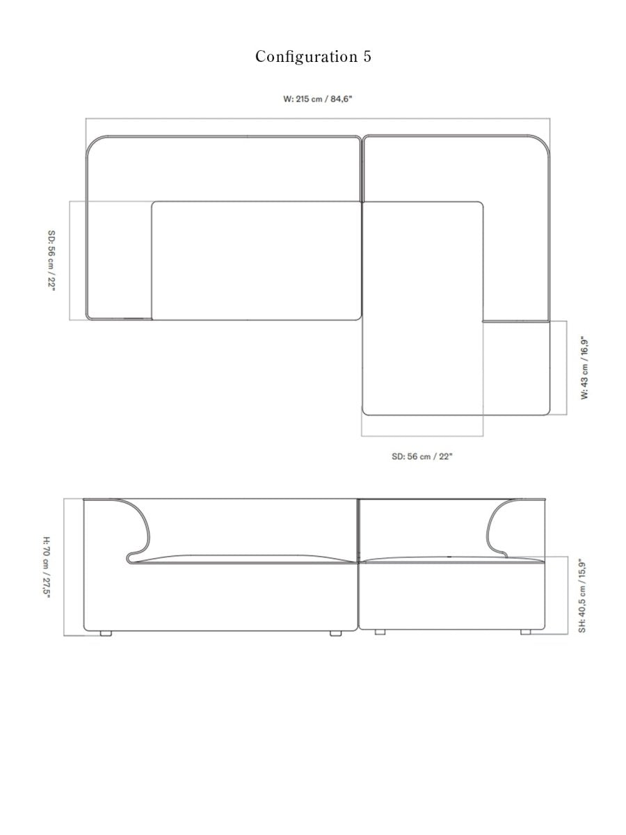 EAVE MODULAR SOFA 2-SEATER CONFIGURATIONS 5-6 I $5,420.00 - $6,900.00