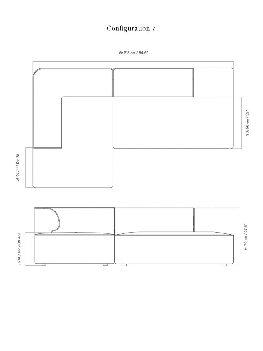 EAVE MODULAR SOFA 2-SEATER CONFIGURATIONS 7-8 I $5,230.00 - $6,690.00