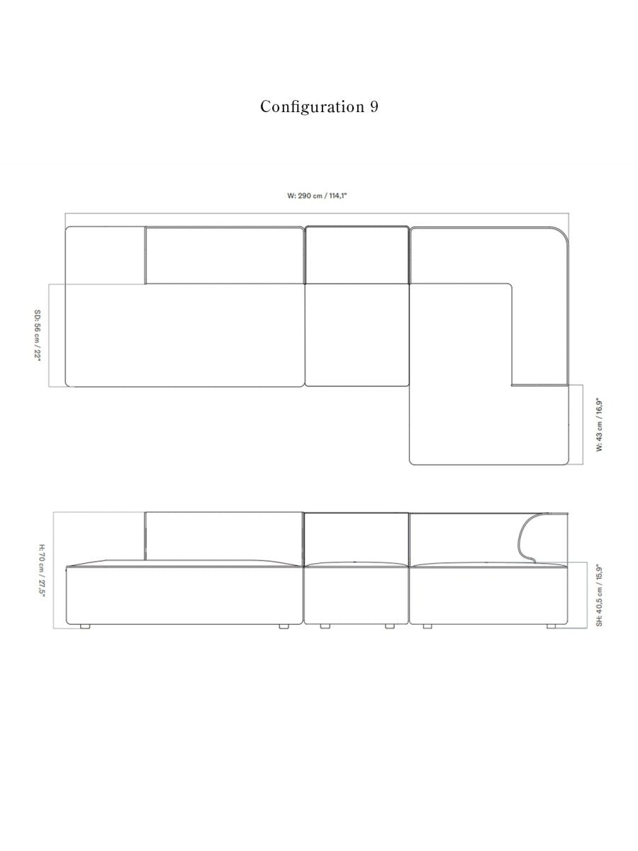 EAVE MODULAR SOFA 3-SEATER CONFIGURATIONS 9-10 I $7,005.00 - $8,895.00