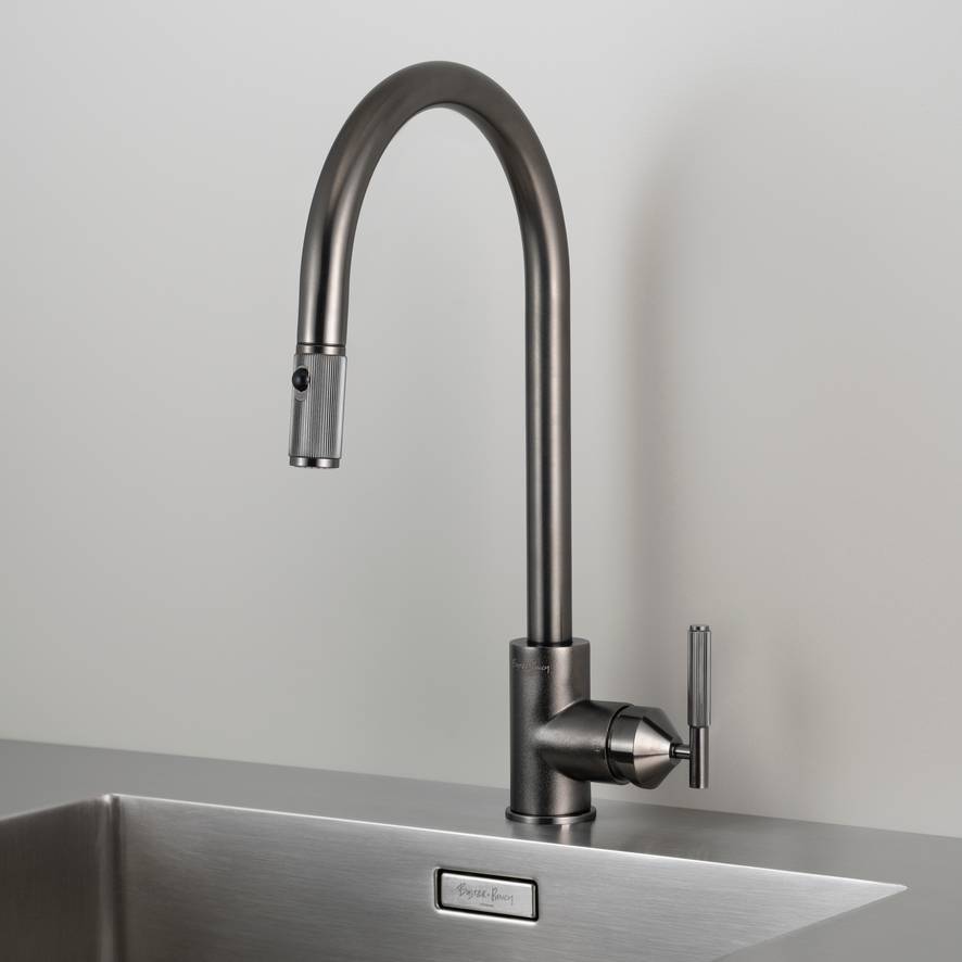 Kitchen Faucet Pull-Out Dual Spray Linear - Gun Metal
