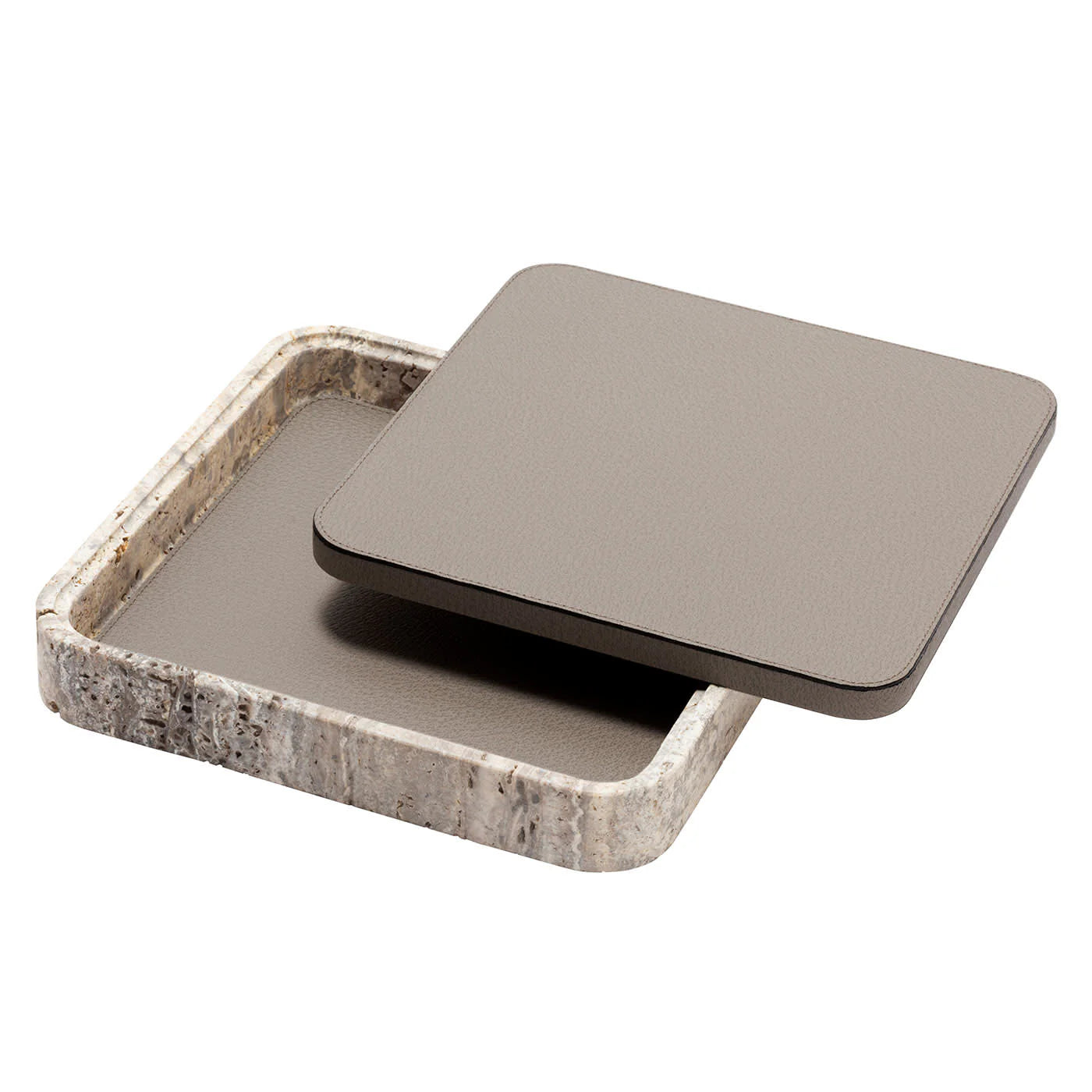 GIOBAGNARA | GIZA LEATHER & MARBLE SQUARE BOX #1 | $855.00