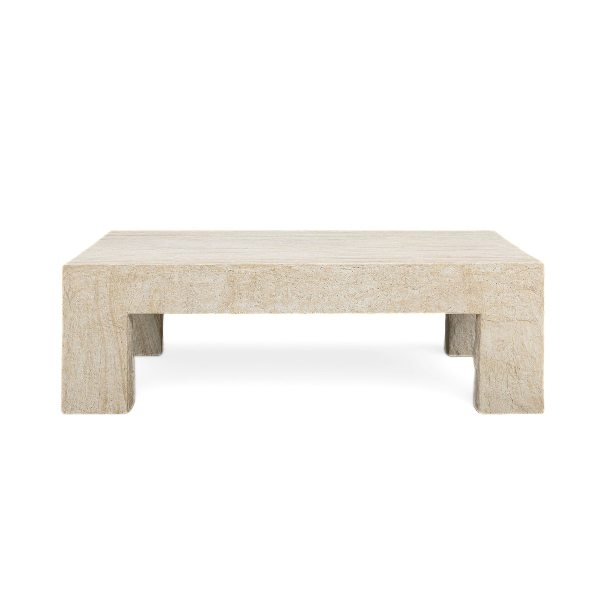 TOV FURNITURE | Roxanne 46" Faux Travertine Indoor/Outdoor Concrete Coffee Table | $2,055.13