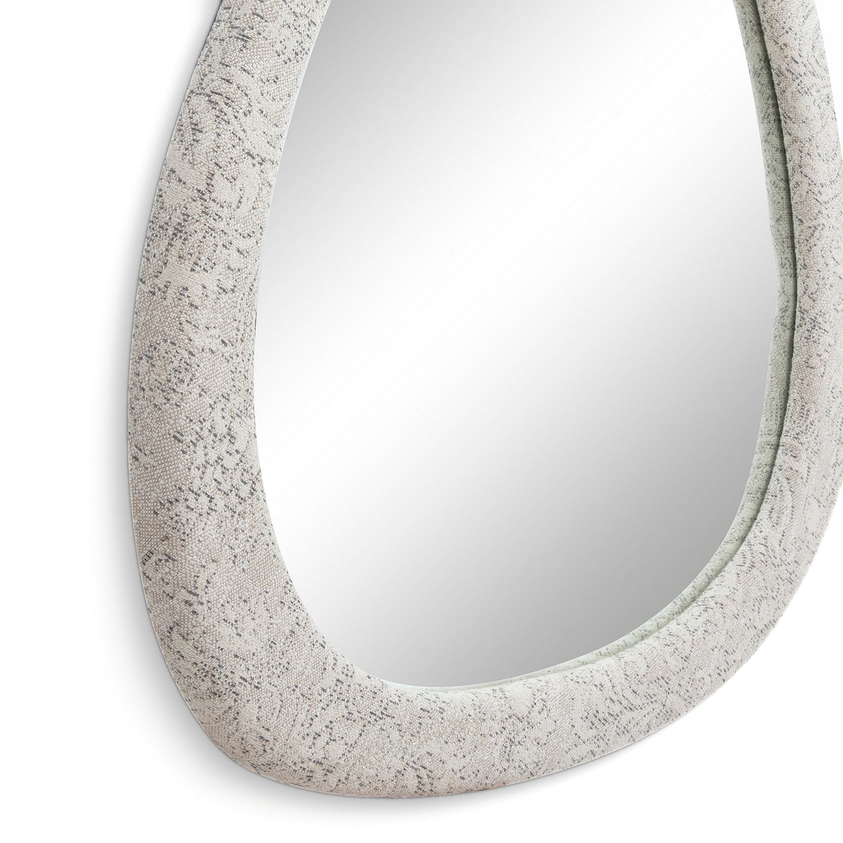 TOV FURNITURE | Klaryss 32"x25" Neutral Floral Jacquard Wall Mirror | $314.82
