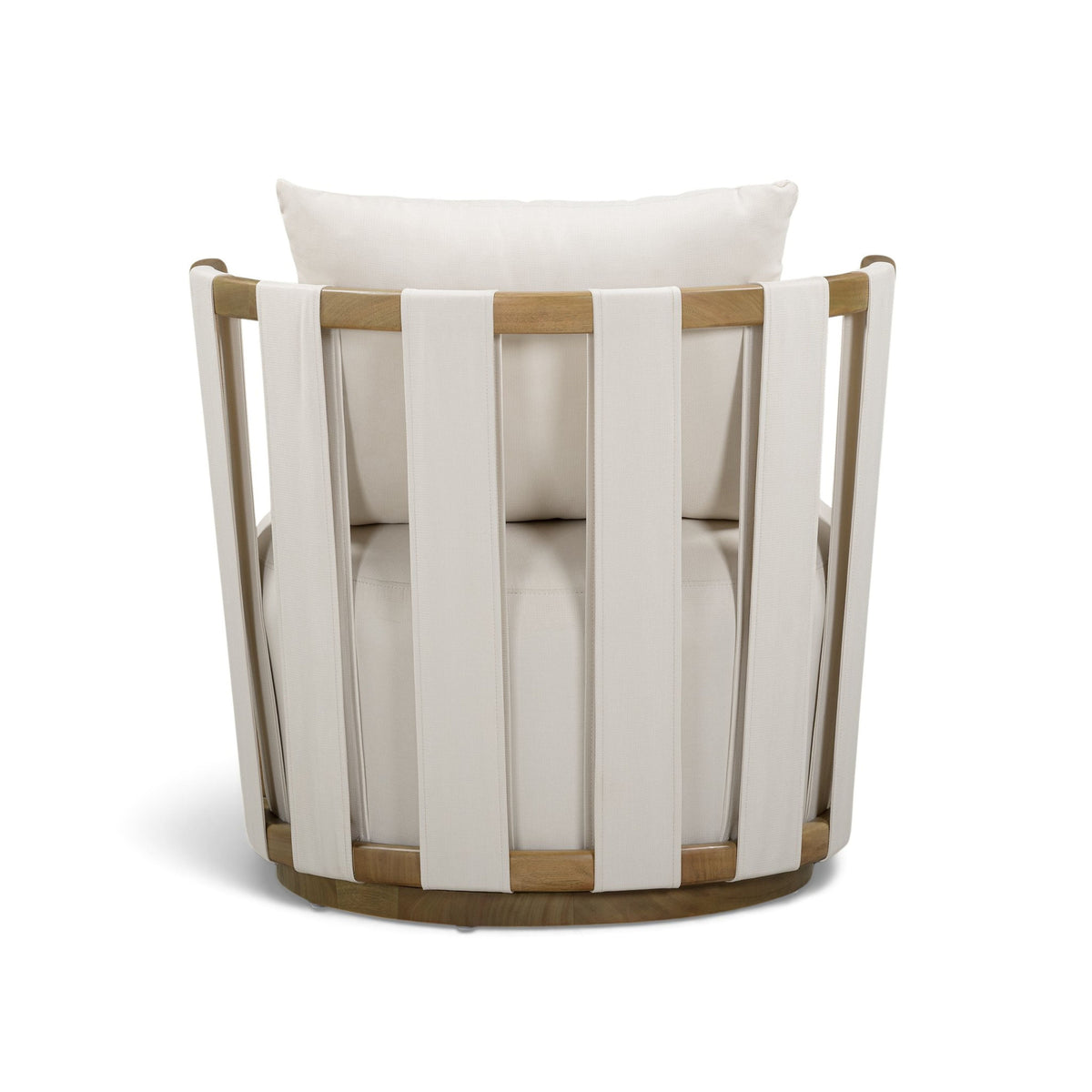 TOV FURNITURE | Paolo Cream Upcycled Basketweave Fabric Outdoor Accent Chair | $1,582.02