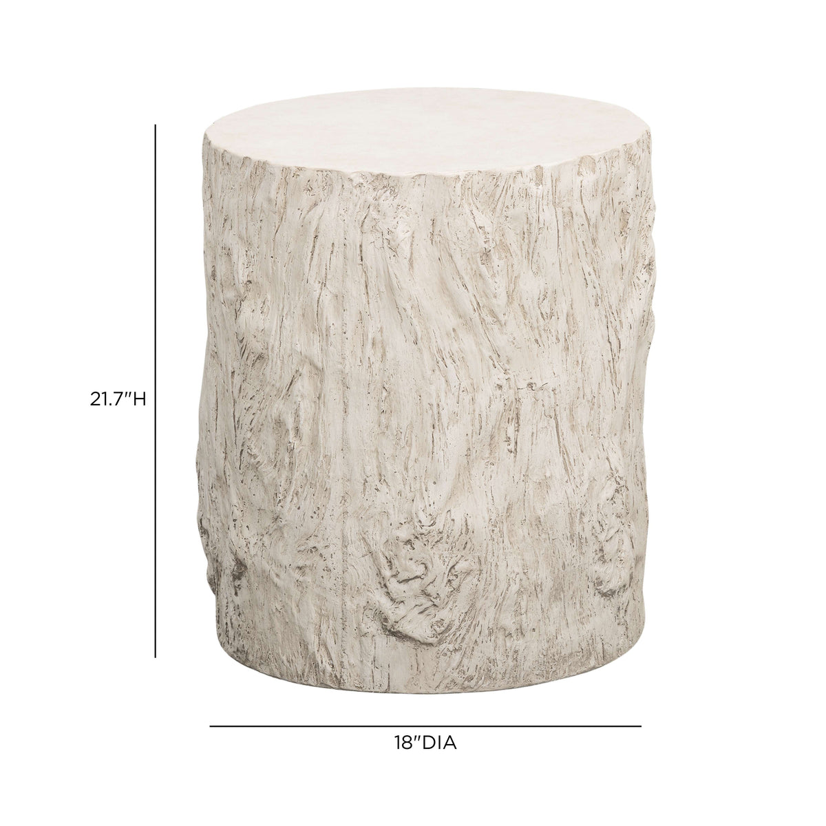 TOV FURNITURE | Fawn Driftwood Concrete Indoor/Outdoor Side Table | $592.02