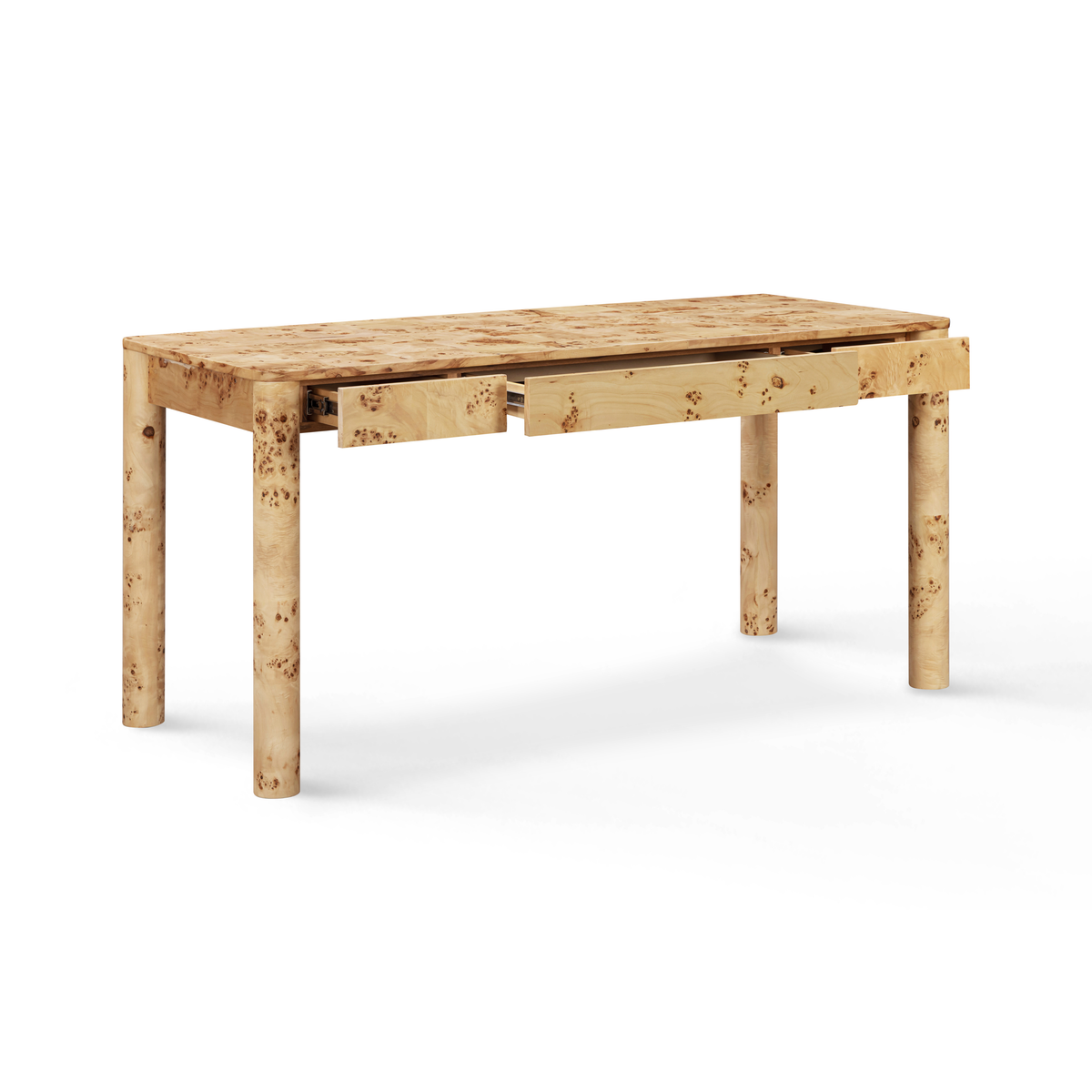 TOV FURNITURE | Berri 60" Natural Burl 3-Drawer Work Desk | $1,643.73