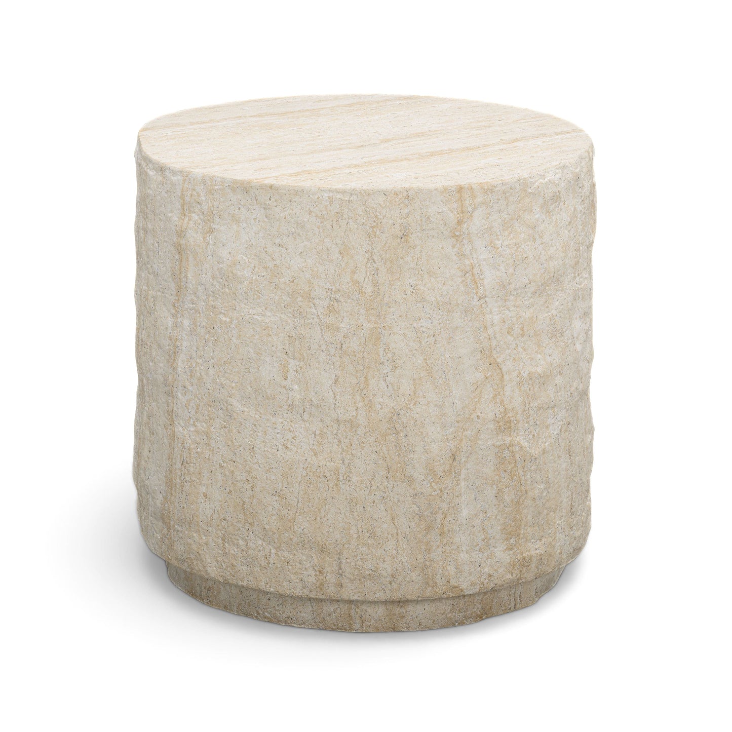 TOV FURNITURE | Roxanne Faux Travertine Indoor/Outdoor Concrete Side Table | $877.03
