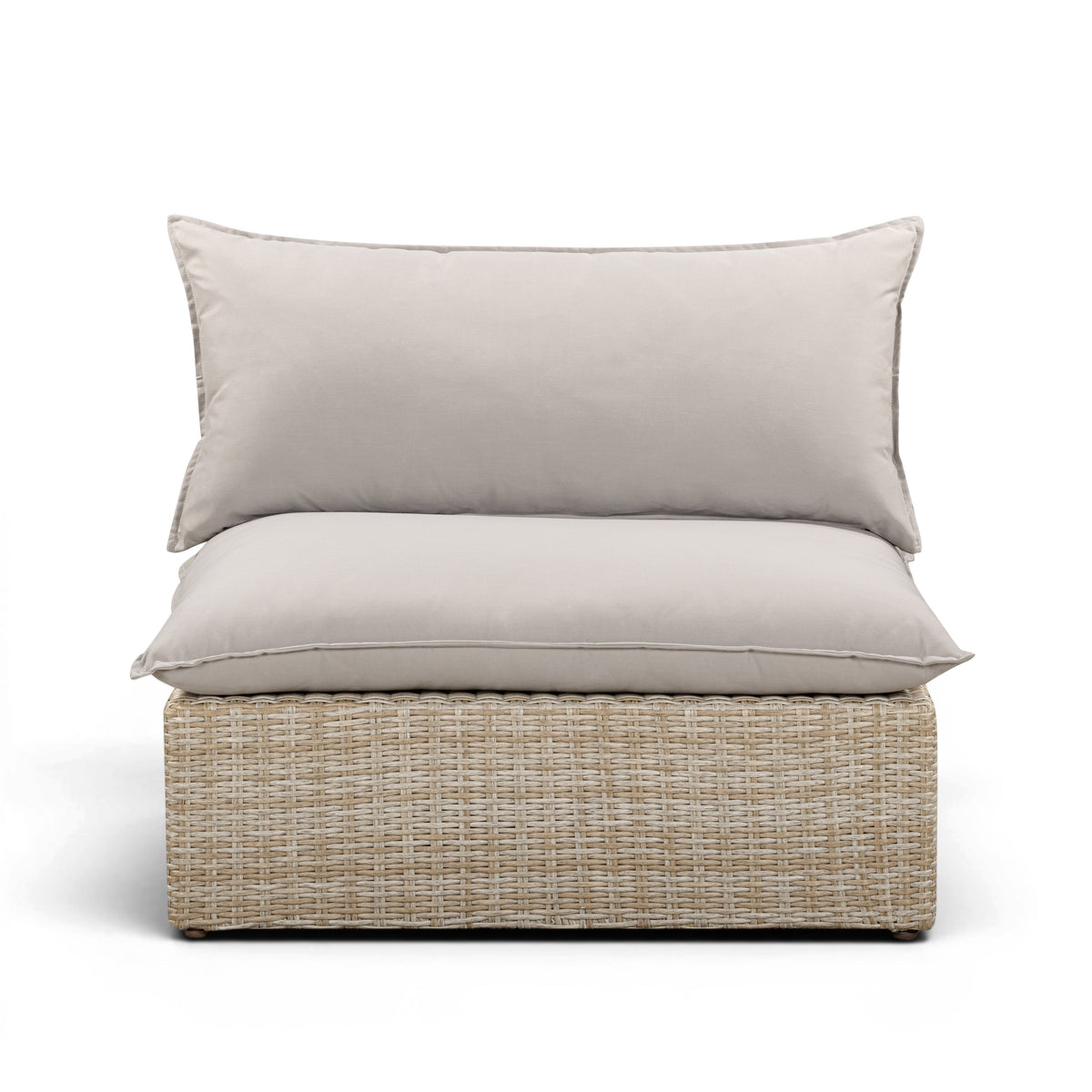 Cali Performance Fabric & Wicker Outdoor Armless Chair