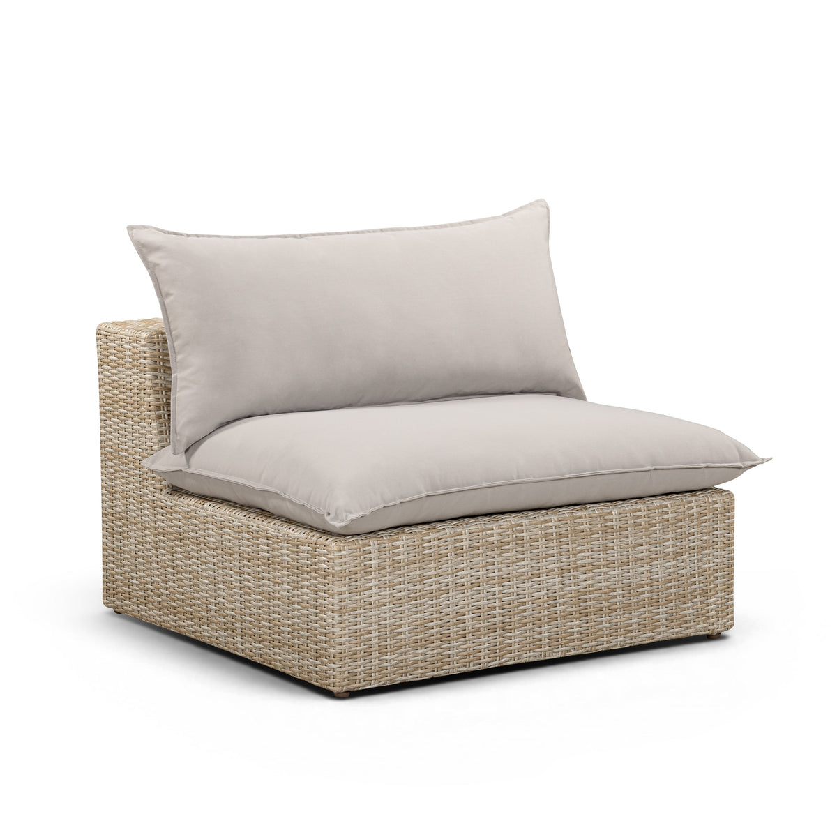 TOV FURNITURE | Cali Performance Fabric & Wicker Outdoor Armless Chair | $1,494.13