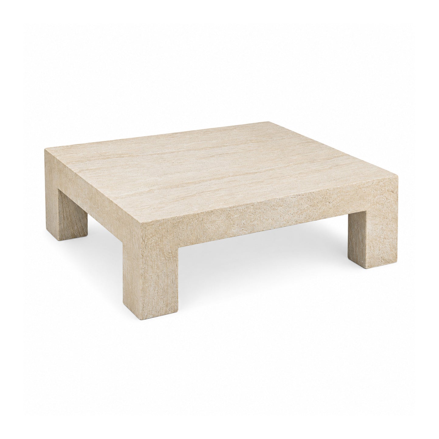 TOV FURNITURE | Roxanne 46" Faux Travertine Indoor/Outdoor Concrete Coffee Table | $2,055.13
