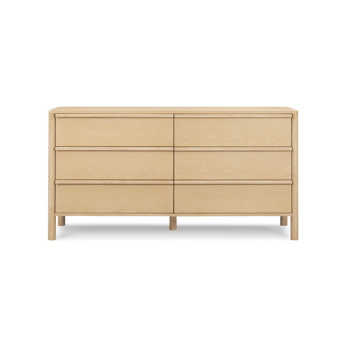 Tyra 62" Ash 6-Drawer Dresser