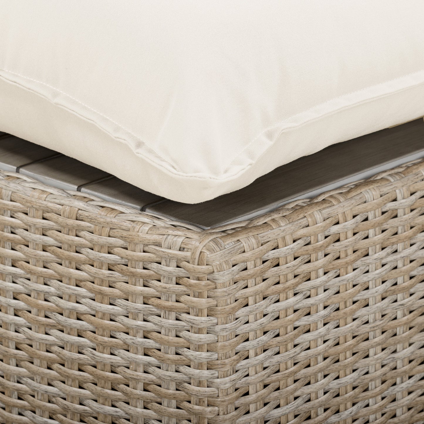 TOV FURNITURE | Cali 4-Piece Performance Fabric & Wicker Outdoor Sectional | $3,588.53