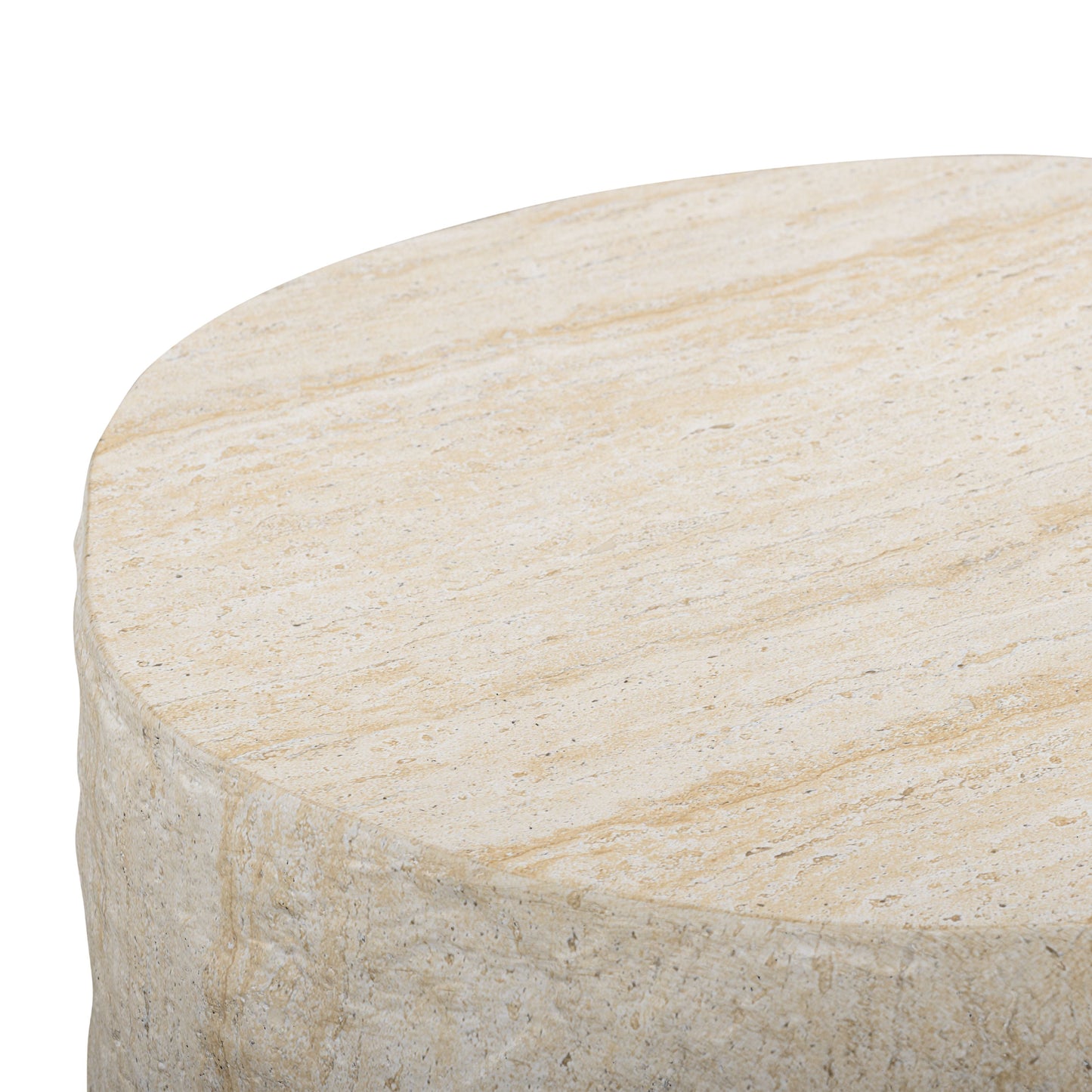 TOV FURNITURE | Roxanne Faux Travertine Indoor/Outdoor Concrete Side Table | $877.03