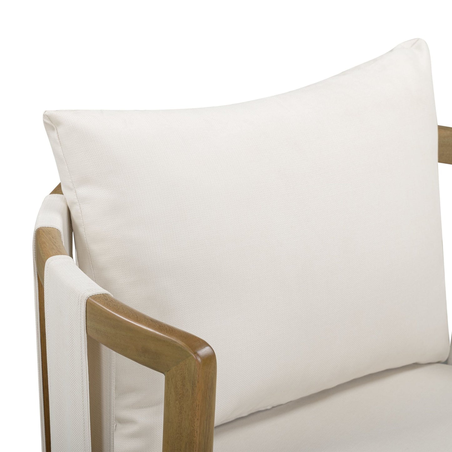 TOV FURNITURE | Paolo Cream Upcycled Basketweave Fabric Outdoor Accent Chair | $1,582.02