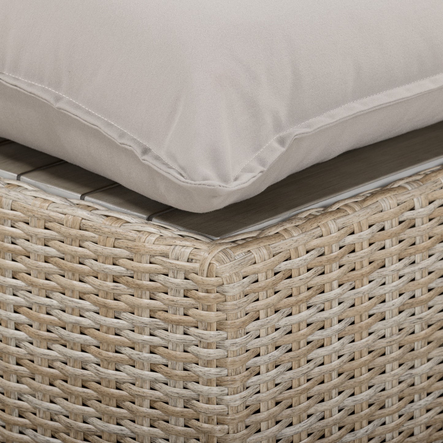 TOV FURNITURE | Cali Performance Fabric & Wicker Outdoor Ottoman | $1,494.13