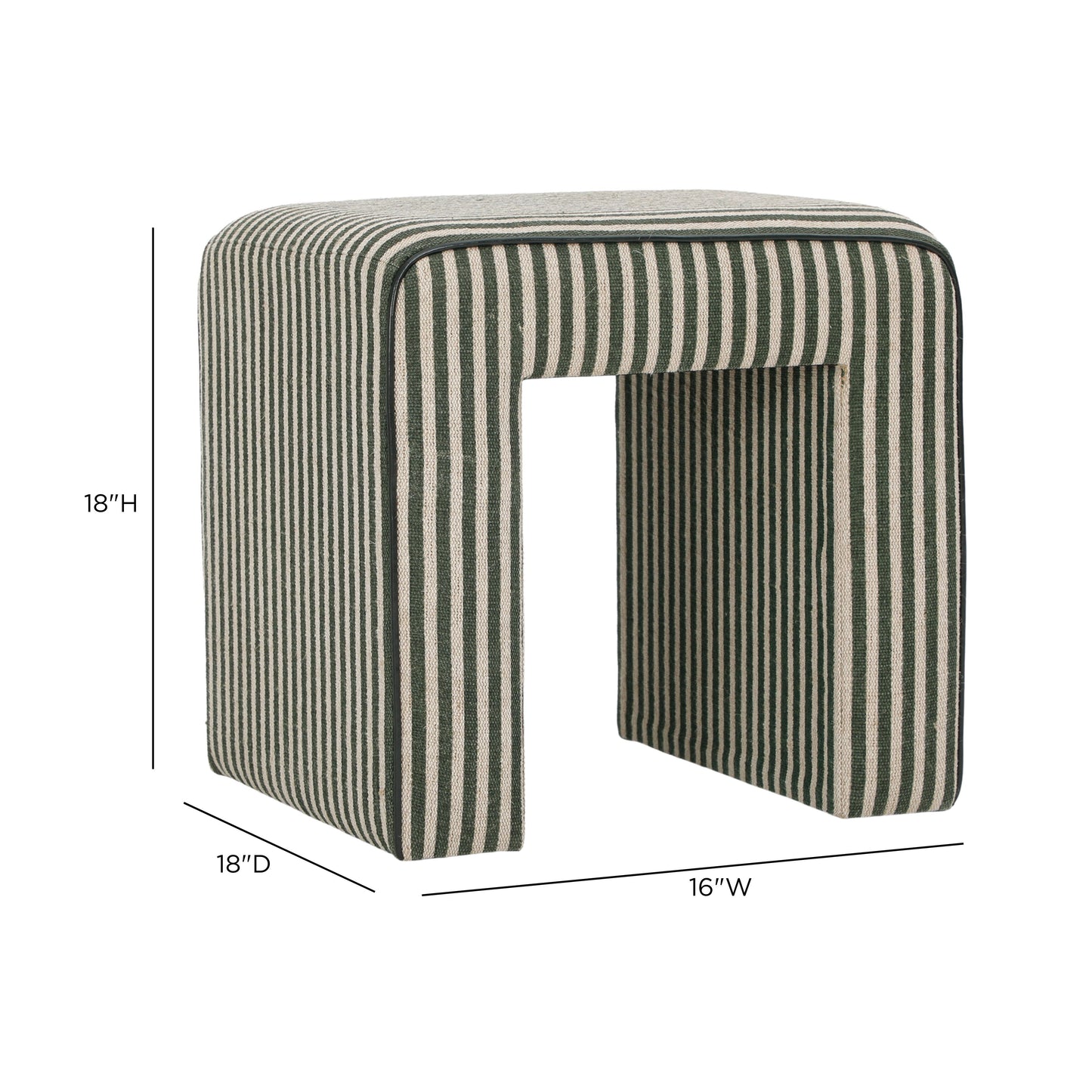 TOV FURNITURE | Byron Square Cotton Jute Ottoman | $615.23