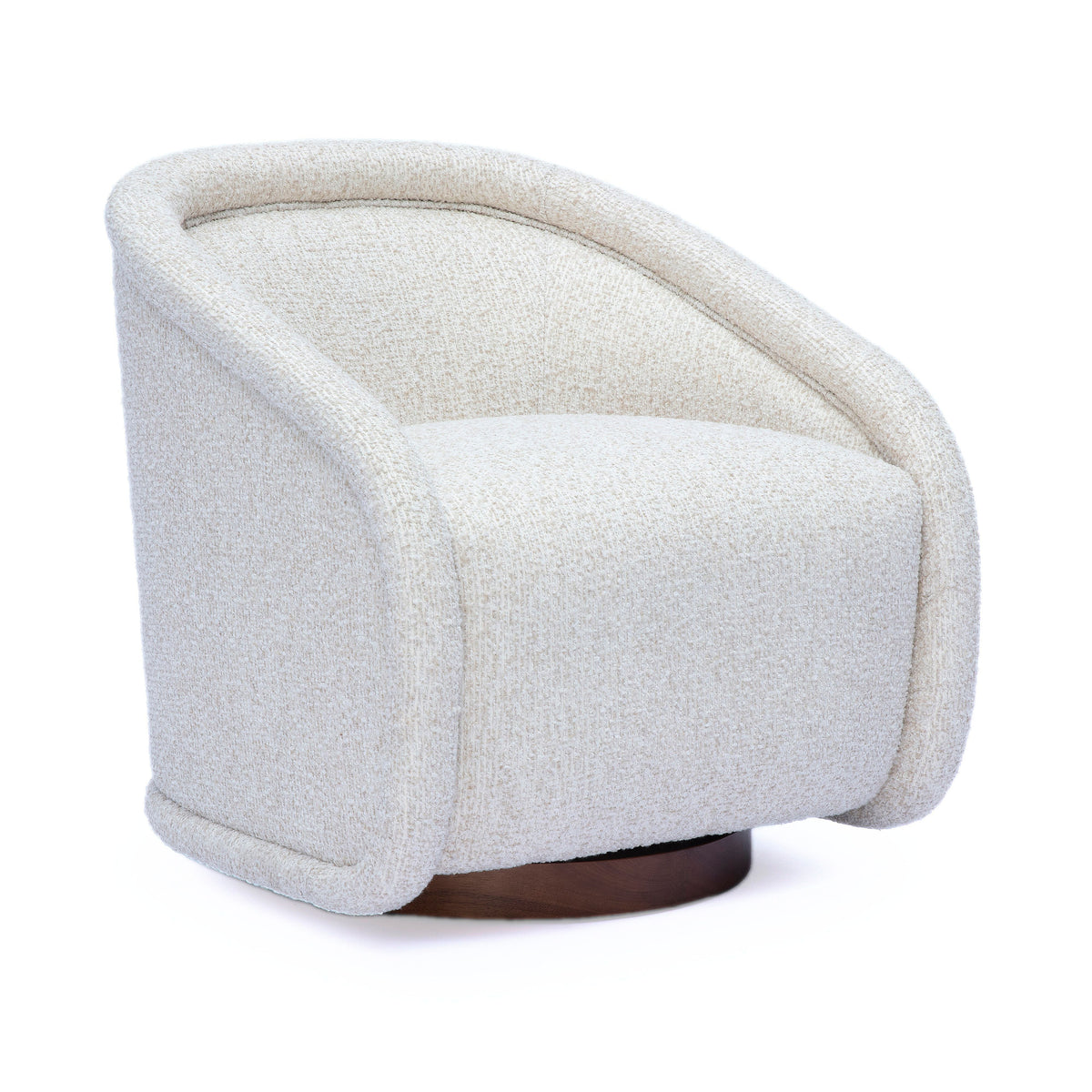 TOV FURNITURE | Clarke Cream Performance Boucle Swivel Accent Chair | $1,120.13