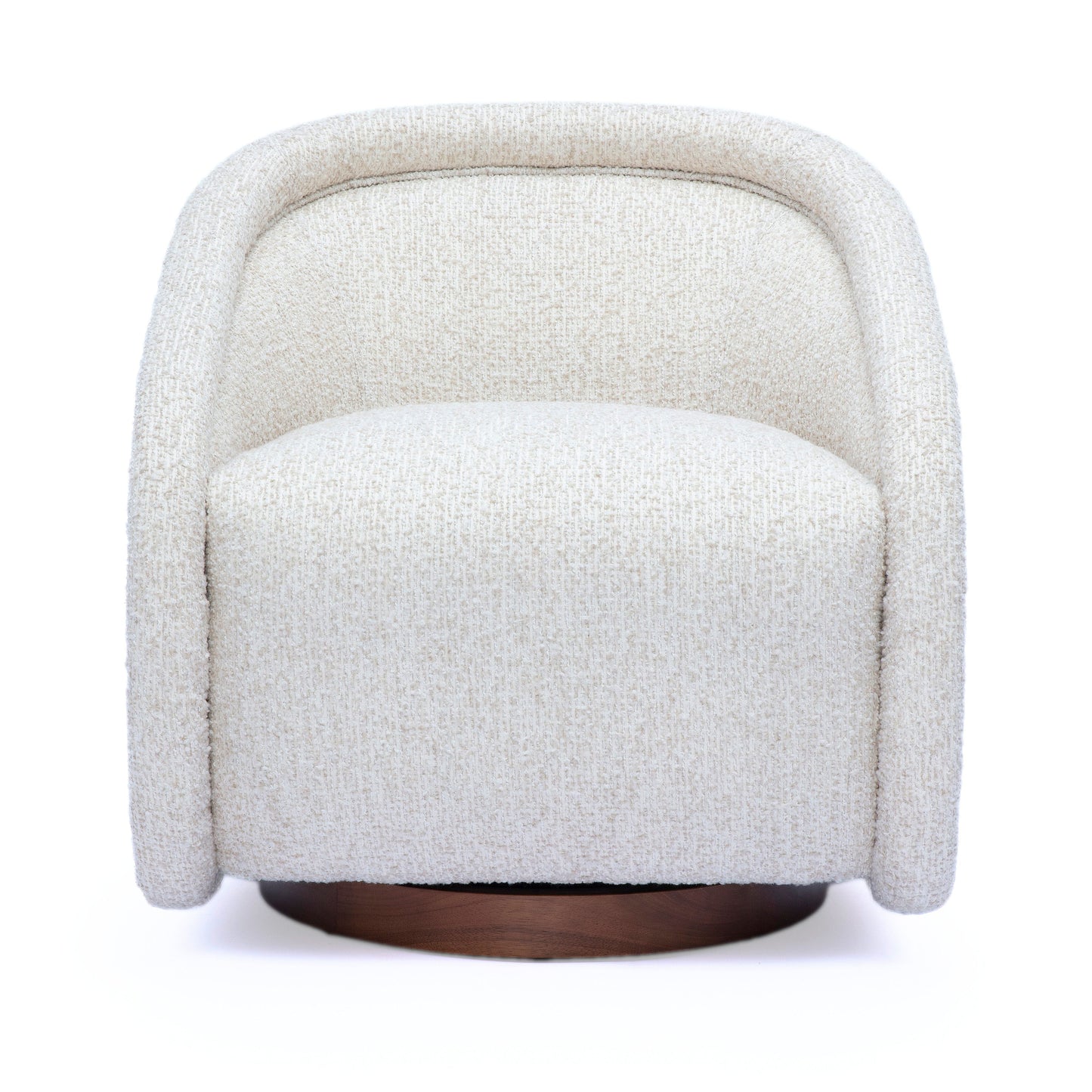 Clarke Cream Performance Boucle Swivel Accent Chair