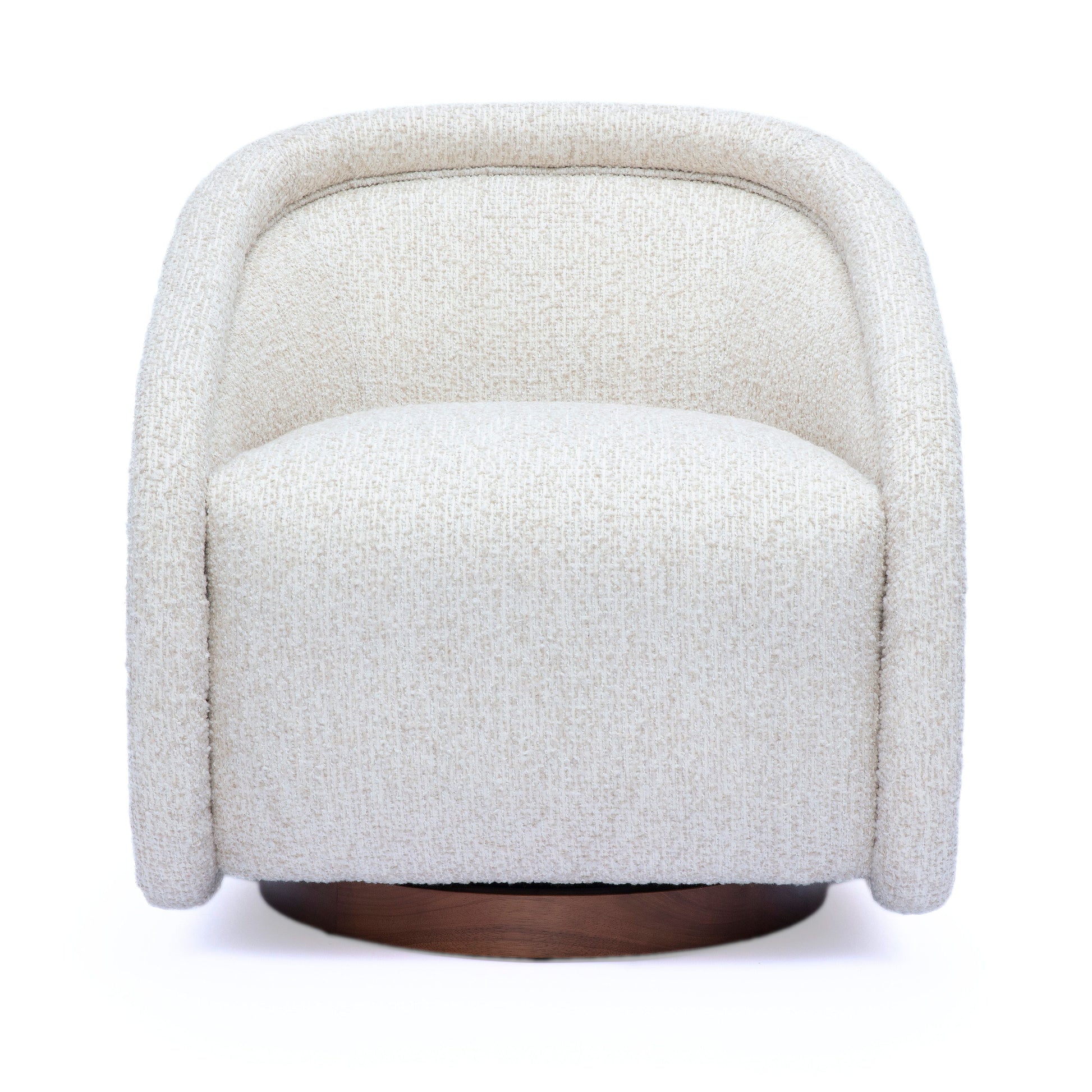 Clarke Cream Performance Boucle Swivel Accent Chair