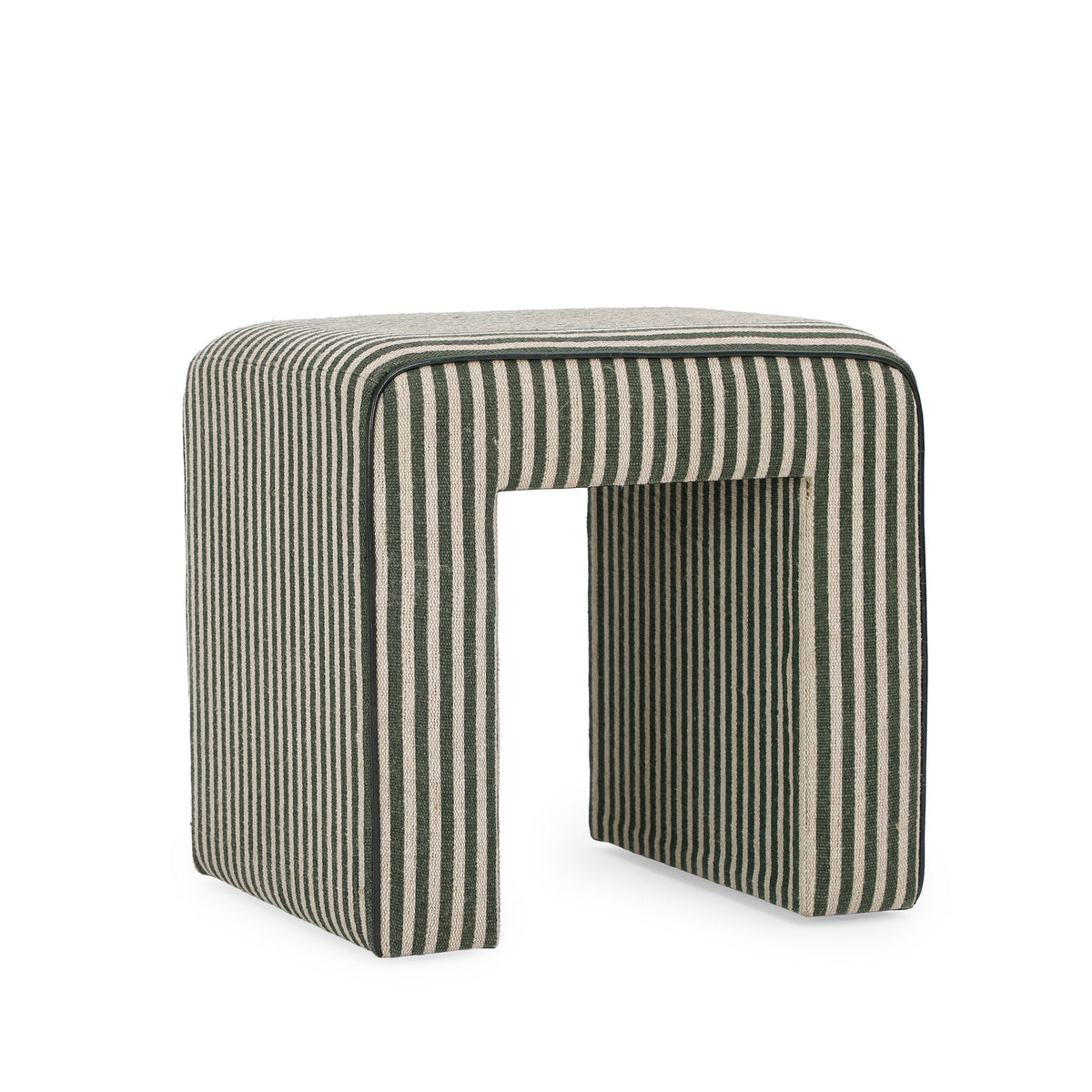 Byron Square Cotton Jute Ottoman