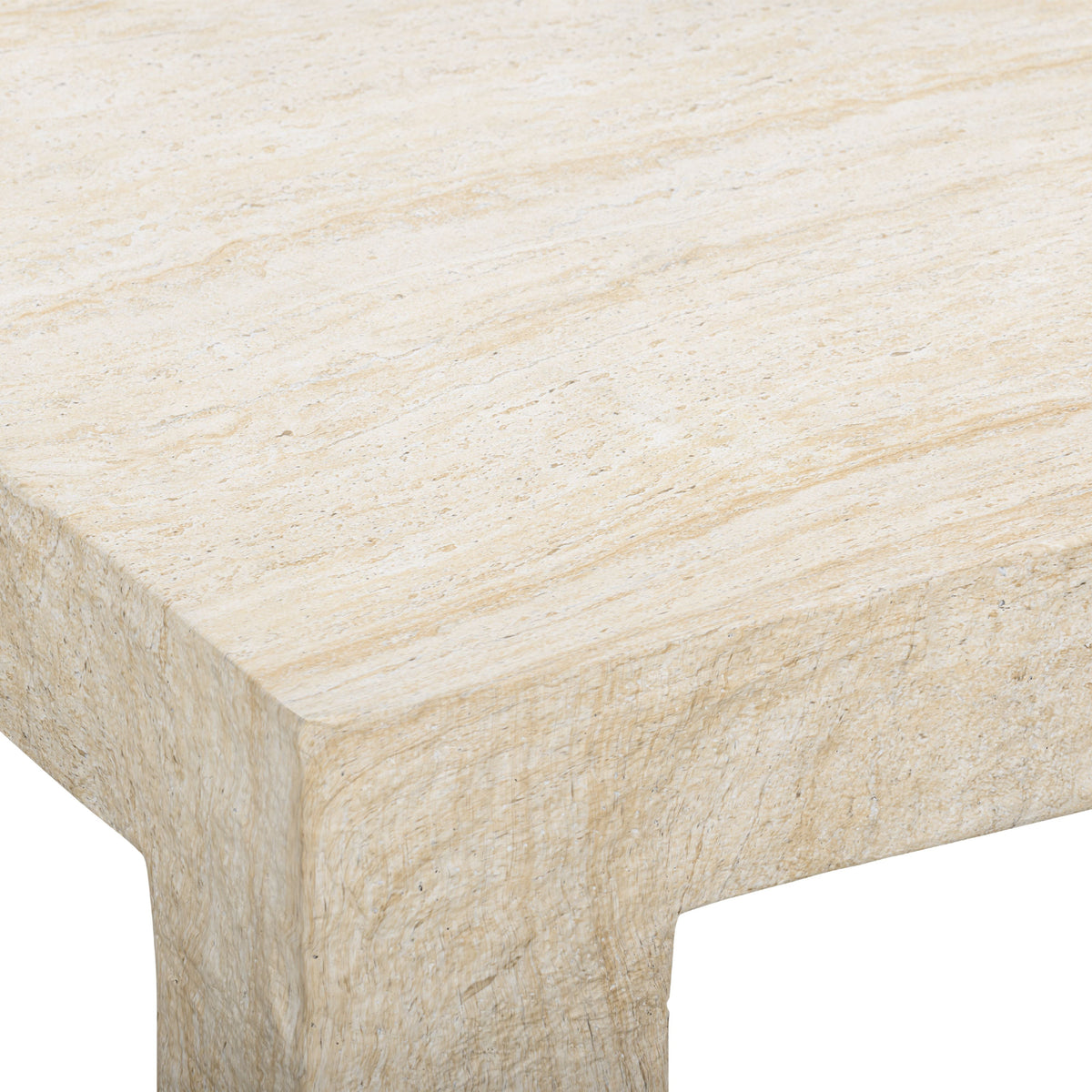 TOV FURNITURE | Roxanne 46" Faux Travertine Indoor/Outdoor Concrete Coffee Table | $2,055.13